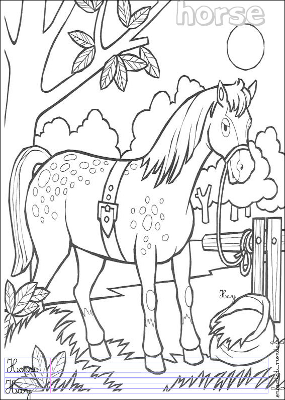 coloriage cheval 1